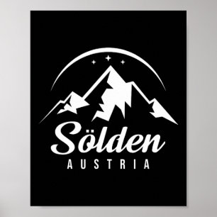 Sölden Oostenrijk Ski Resort Skiën Snowboarden Sou Poster