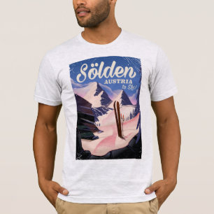 Sölden Oostenrijk vintage skiposter T-shirt