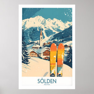 Sölden Ski Poster Oostenrijk 1