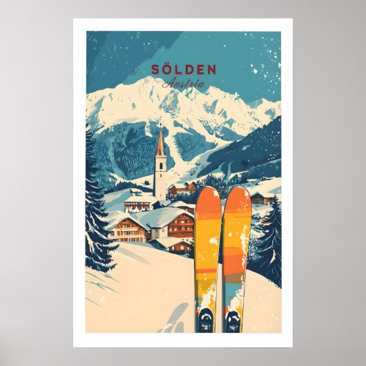 Sölden Ski Print Oostenrijk 1 (Voorkant)