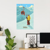 Solden Snowboarden Reisposter Poster (Thuiskantoor)