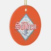 Solden Tirol Retro Skier  Ski Holiday Keramisch Ornament (Rechts)