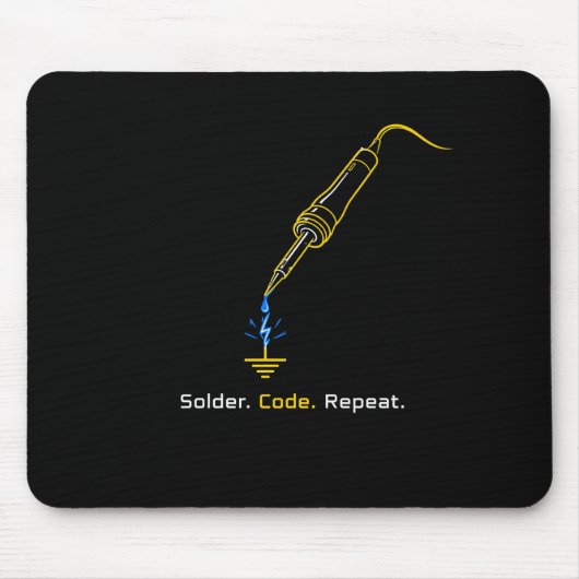 Solder Code Repeat Embedded Engineering Muismat (Voorkant)