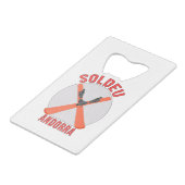 Soldeu, Andorra Creditkaart Flessenopener (Voorkant Gekanteld)