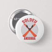 Soldeu, Andorra Ronde Button 5,7 Cm (Voorkant /achterkant)