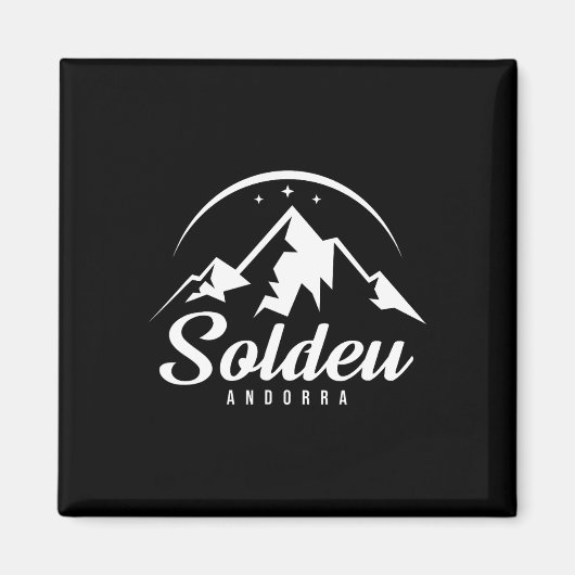 Soldeu Andorra skigebied snowboarden Magneet (Voorkant)