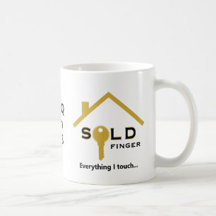 SOLDFINGER Fun Real Estate Agent Realtor Koffiemok