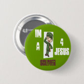 Soldier 4 Jezus Ronde Button 5,7 Cm (Voorkant /achterkant)