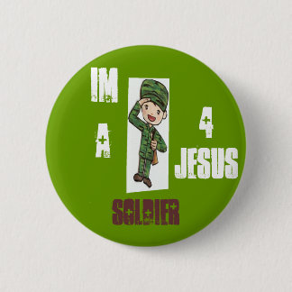 Soldier 4 Jezus Ronde Button 5,7 Cm