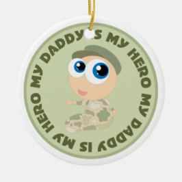 Soldier Baby papa is mijn Hero Ornament Gift