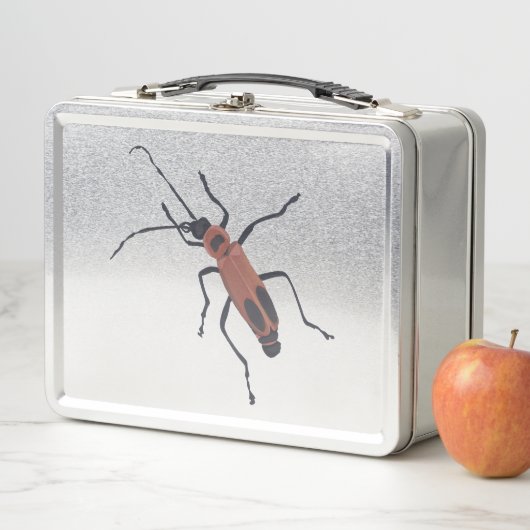 Soldier Beetle Painting on Metal Lunch Boxes (In situ)
