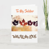 ***SOLDIER BIJ THANKSGIVING*** WISH U WAAR HIER. FEESTDAGEN KAART (Voorkant)