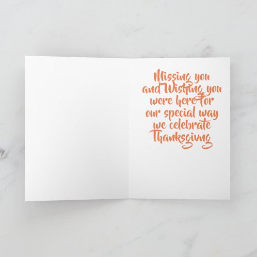 ***SOLDIER BIJ THANKSGIVING*** WISH U WAAR HIER. FEESTDAGEN KAART (Binnen)