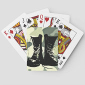 Soldier Boots Silhouette-afspeelkaarten Pokerkaarten (Achterkant)