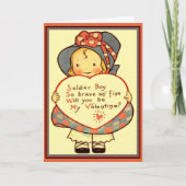 Soldier Boy so Brave  Valentijn Card Feestdagen Kaart (Voorkant)