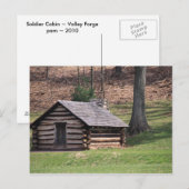 Soldier Cabin ~ Valley Forge Briefkaart (Voorkant / Achterkant)