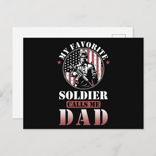 Soldier Dad Gift USA Briefkaart (Voorkant / Achterkant)
