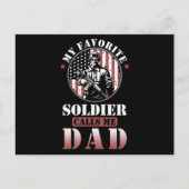 Soldier Dad Gift USA Briefkaart (Voorkant)