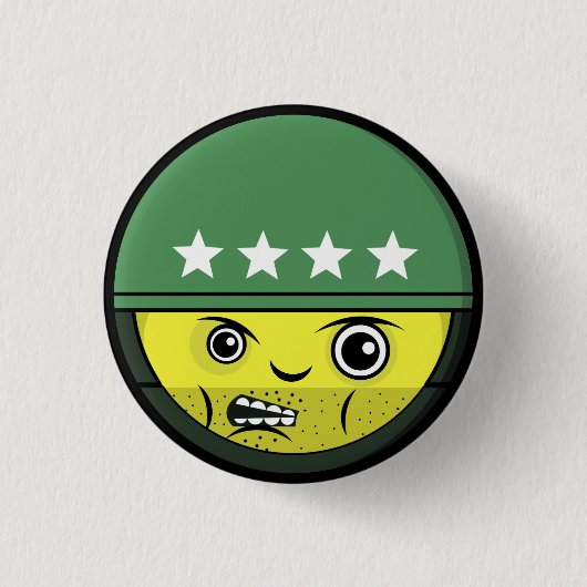 Soldier Face Ronde Button 3,2 Cm (Voorkant)