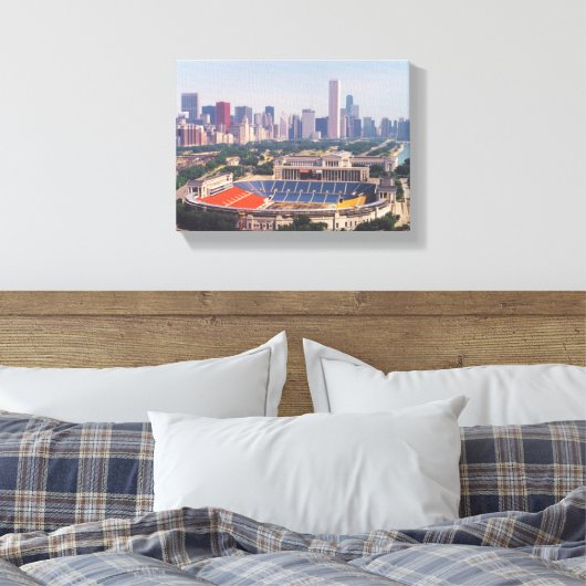 Soldier Field Skyline Canvas Afdruk (Insitu (Slaapkamer))