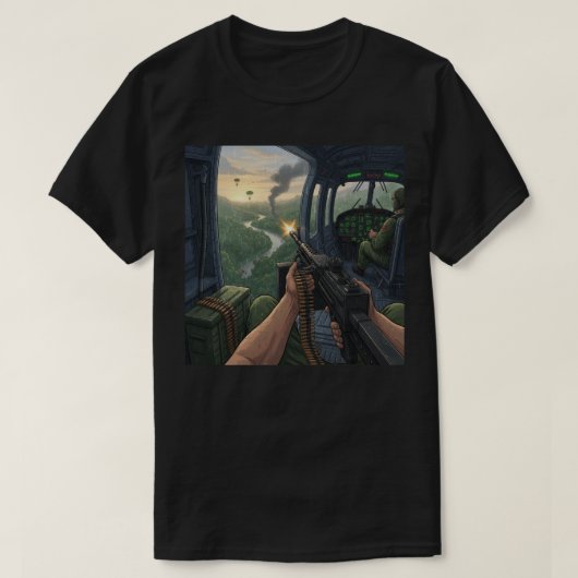 Soldier from a helicopter t-shirt (Design voorkant)