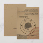 Soldier Funeral - Hartelijk dank Bedankkaart (Voorkant / Achterkant)