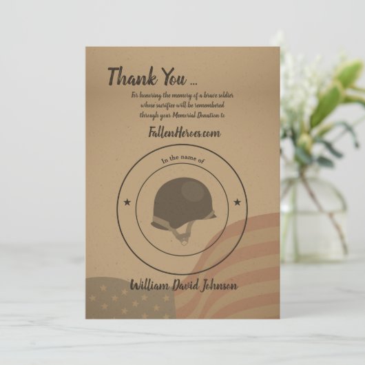 Soldier Funeral - Hartelijk dank voor uw kaarten (Staand voorkant)