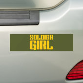 SOLDIER GIRL BUMPERSTICKER (Op auto)