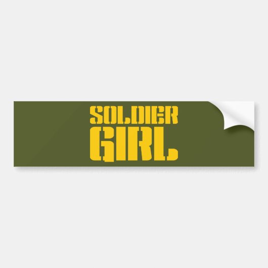 SOLDIER GIRL BUMPERSTICKER (Voorkant)