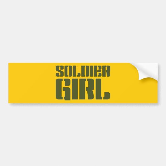 SOLDIER GIRL BUMPERSTICKER (Voorkant)