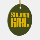 SOLDIER GIRL KERAMISCH ORNAMENT (Rechts)