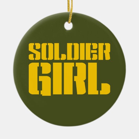 SOLDIER GIRL KERAMISCH ORNAMENT (Voorkant)
