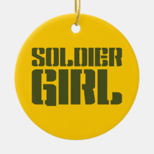 SOLDIER GIRL KERAMISCH ORNAMENT