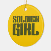 SOLDIER GIRL KERAMISCH ORNAMENT (Links)