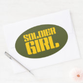 SOLDIER GIRL OVALE STICKER (Envelop)