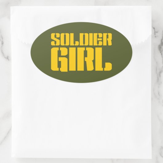 SOLDIER GIRL OVALE STICKER (Tas)