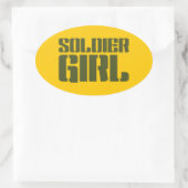 SOLDIER GIRL OVALE STICKER (Tas)