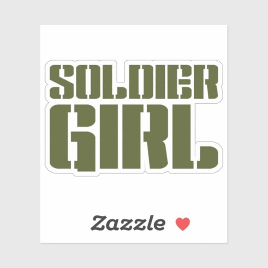 SOLDIER GIRL STICKER (Vel)
