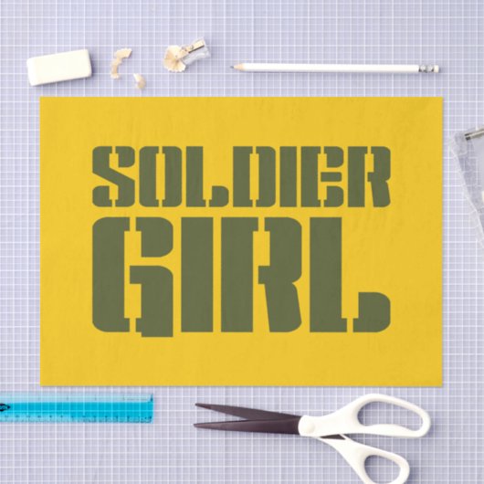 SOLDIER GIRL TISSUEPAPIER (Craft)