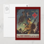 Soldier Holding koffie Briefkaart (Voorkant / Achterkant)