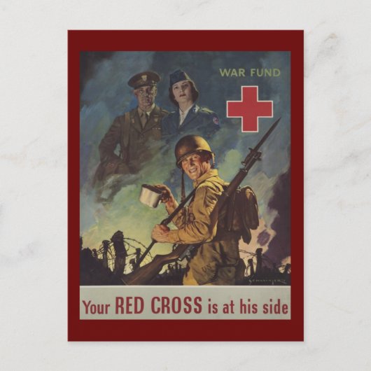 Soldier Holding koffie Briefkaart (Voorkant)