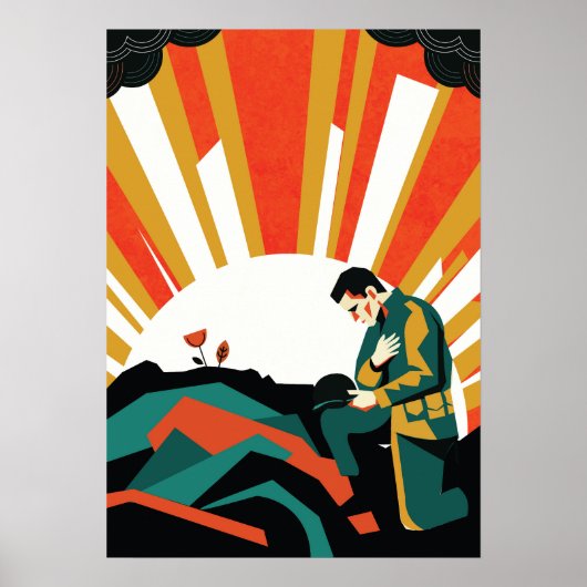 Soldier Illustration Poster (Voorkant)
