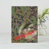 Soldier Joe Camouflage Celebration Party Kaart (Staand voorkant)