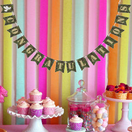 Soldier Joe Camouflage Feest Congratulaties Vlaggetjes