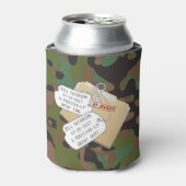 Soldier Joe Camouflage Top Secret Celebrate Party Blikjeskoeler (Blikje Voorkant)