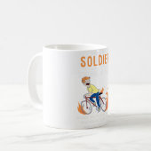 SOLDIER Leuk Fiets Rijden Fietser Grappig Koffiemok (Voorkant links)