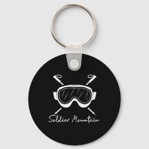 Soldier Mountain Idaho Skibril op vakantie Sleutelhanger