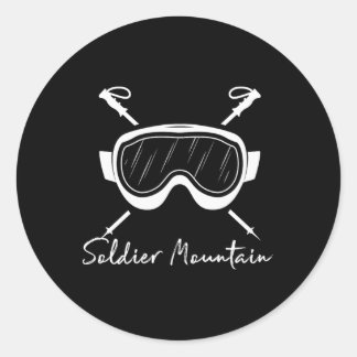 Soldier Mountain Idaho Skibril Vakantie Ronde Sticker