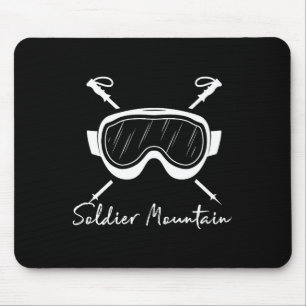 Soldier mountain idaho skiën ski brillen vakantie muismat