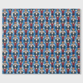 Soldier Nutcracker White Snow Cadeaupapier (Vlak)